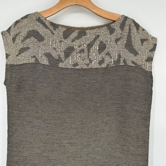 Bryn Walker Women's Textured Sleeveless Top blouse tunic size small Beige - Picture 6 of 9